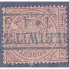 ALEMANHA BERLIN - 1869 - USADO - ALGARISMO - DENTEADO 1K ROSA CARMINADO - YT-15