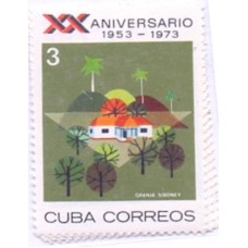 CUBA - 1973 - MINT - 20º ANIVERSÁRIO DA REVOLUÇÃO - SÉRIE 3 SELOS - YT-1686/88 
