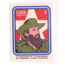 CUBA - 1974 - MINT - 15º ANIVERSÁRIO DO DESAPARECIMENTO DE CAMILO CIENFUEGOS - YT-1811