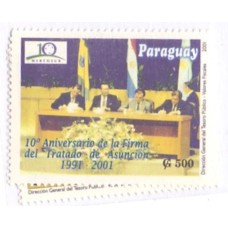 PARAGUAY - 2001 - MINT - 10º ANIVERSÁRIO TRATADO DE ASSUNCION - SÉRIE 2 SELOS - YT-2828/26