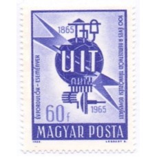 HUNGRIA - 1965 - MINT - CENTENÁRIO UNIÃO INTERNACIONAL DAS TELECOMUNICAÇÕES - YT-1732