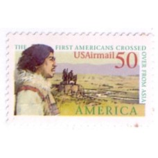 USA - 1991 - MINT - HOMENAGEM AOS PRIMEIROS AMERICANOS VINDOS ATRAVÉS DA ÁSIA PELO ESTREITO DE BERING - RETRATO DE ASIÁTICO NAS ESTEPES - YT A-124 