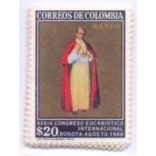 COLÔMBIA - 1968 - MINT - SÉRIE C/ 10 SELOS AÉREOS - XXXIX CONGRESSO EUCARIÍSTICO INTERNACIONAL