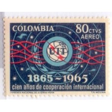 COLÔMBIA - 1965 - NOVO - SELO AÉREO - 100 ANOS DE COOPERAÇÃO INTERNACIONAL
