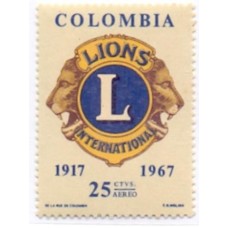COLÔMBIA - 1967 - MINT - 2 SELOS AÉREOS - LIONS INTERNACIONAL