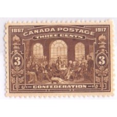 CANADA - 1917 - NOVO - 50º ANIVERSÁRIO DA CONFEDERAÇÃO - CONFERÊNCIA DE QUEBEC EM 1864 - SELO S/ GOMA - YT-107