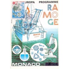 MÔNACO - 1986 - TEMA EUROPA PROGRAMA RAMOGE DE PESQUISA CIENTÍFICA SUBMARINA - BARCO RAMOGE - INSTRUMENTOS DE PEQUISA ETC - MÁXIMO POSTAL - YT-1520