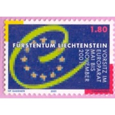 LIECHTENSTEIN - 2001 - MINT -  PRESIDÊNCIA DO CONSELHO DA EUROPA MAIO A NOVEMBRO