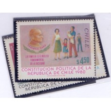 CHILE - 1982 - NOVO - CONSTIRUIÇÃO DA REPUBLICA - SÉRIE 3 SELOS - YT-590/592 