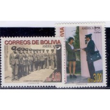 BOLIVIA - MINT - CARTEIRO ENTREGANDO CARTA E CORPO DE CARTEIROS - YT-979/80
