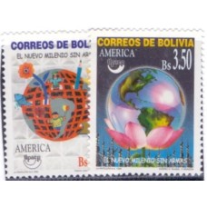 BOLIVIA - NOVO - MIL/~ENIO S/ ARMAS - YT-1036/37