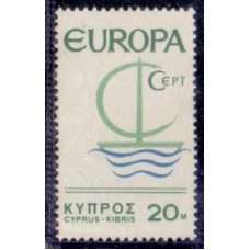 CHIPRE - 1966 - NOVO - TEMA EUROPA - BARQUINHO ESTILIZADO - SÉRIE 3 SELOS SENDO 1 MINT E 2 SEM GOMA - YT-262/264 