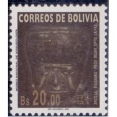 BOLIVIA - 2000 - MINT - MUSEU NACIONAL DE ARQUEOLOGIA - VASO C/ CABEÇA DE HOMEM EM ARGILA - YT-1060