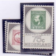 HOLANDA - 1967 - MINT - EXPO FILATÉLICA INTERNACIONAL DE AMSTERDAM - SÉRIE 3 SELOS - Y-852/54