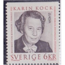 SUIÇA - 1996 - MINT - TEMA EUROPA - MULHERES FAMOSAS - KARIN KOCK - SÉRIE 2 SELOS - YT-1925