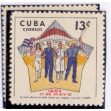 CUBA - 1963 - MINT - FESTA DO TRABALHO - SÉRIE 2 SELOS - YT-667/68 