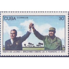 CUBA - 1974 - MINT - VISITA DE BREJNEGV A CUBA - SÉRIE 2 SELOS - YT-1754/55 