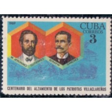 CUBA - 1969 - MINT - CENTENÁRIO DA REBELIÃO DE VILA CLARENOS - YT-1267