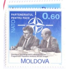 MOLDÁVIA - 1994 - MINT - HISTÓRIA: ADESÃO DA MOLDÁVIA Á OTAN (ORGANIZAÇÃO DO TRATADO DO TALÂNTICO NORTE) RETRATO E MAPA - SÉRIE 2 SELOS - YT-0114/115 