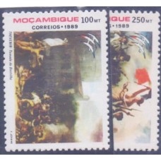 MOÇAMBIQUE - 1989 - MINT - BICENTENÁRIO DA REVOLUÇÃO FRANCESA - 2 SELOS - YT-1114/15 