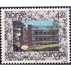NORUEGA - 1987 - MINT - EUROPA - ARQUITETURA MODERNA - SÉRIE 2 SELOS - YT-921/22 