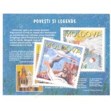 MOLDÁVIA - 1997 - MINT - TEMA EUROPA: CONTOS E LENDAS - LINDA SÉRIE C/ 2 SELOS E BLOCOS - YT-0199/200+BL-15 