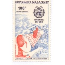 MADAGASCAR - 1973 - MINT - AÉREO - CENTENÁRIO ORGANIZAÇÃO METEOROLOGICA - YT-Ae-129