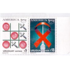 URUGUAI - 2000 - TEMA AMÉRICA - LUTA CONTRA AIDS - YT-1925/26 