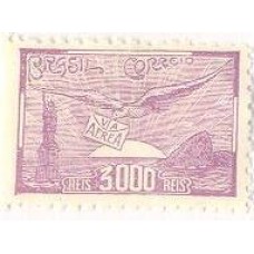 A-022 - 1930 - INAUGURAÇÃO DA MALA BRASILEIRA - NYRBA - 3000 RÉIS - 2ª COLUNA - SEM GOMA - RHM R$ 120,00 (24 UFs X R$ 5,00)