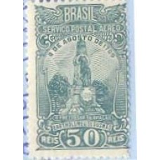 A-017 - 1929 - AERONÁUTICA - 50 RÉIS - MONUMENTO AO PADRE GUSMÃO - NOVO - GOMADO - RHM R$ 30,00 (6 UFs X R$ 5,00)