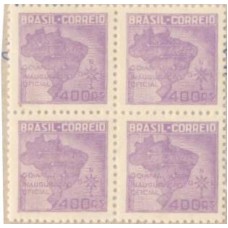 C-0175 - 1942 - MINT - INAUGURAÇÃO DE GOIÂNIA/GO - 400 RÉIS - QUADRA - GOMADA - RHM R$ 80,00 (16 UFs X R$ 5,00