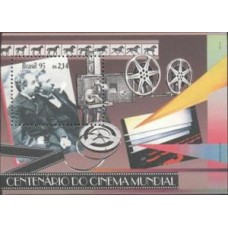 BL-099 - CENTENÁRIO DO CINEMA MUNDIAL - 1995 - RHM R$ 60,00 (12 UFs x R$ 5,00)