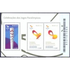 BL-195 - CELEBRAÇÕES JOGOS PARALÍMPICOS - 2016 - MINT - RHM R$ 30,00 (6 UFs x R$ 5,00)