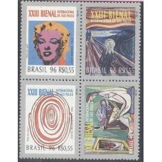 C-2014/17 - 1996 - XXIII BIENAL INTERNACIONAL DE SÃO PAULO - QUADRA - MINT (PERFEITA) - RHM R$ 200,00 (40 UFS X R$ 5,00) 