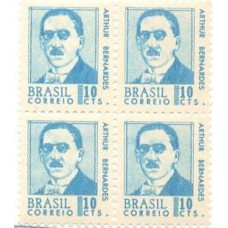 R-532 - 1967 - ANTIGOS PRESIDENTES DA REPÚBLICA - QUADRA - NOVA - GOMADA - MUITO BONITA - RHM R$ 15,00 (3 UFs X R$ 5,00) 