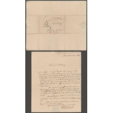 CARTA CIRCULADA DE BRUXELAS (BÉLGICA) PARA CHARLEROI (BÉLGICA) EM 1825