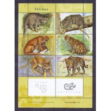 ARGENTINA - 2001 - FAUNA - FELINOS - BLOCO 6 SELOS