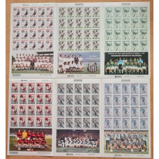 2001 - TIMES BRASILEIROS CAMPEÕES LIBERTADORES (6 FOLHAS) - MINT - SANTOS (C-2376V), VASCO (C-2401V), PALMEIRAS (C-2404V), GRÊMIO (C-2406V), FLAMENGO (C-2430) E SÃO PAULO (C-2438V) - RHM  1.250 UFS