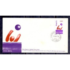 FDC-015 - 1973 - 1º DIA BRASÍLIA - VOLEIBOL - RHM 2016 R$ 212,50 (42,50 UFs X R$ 5,00)