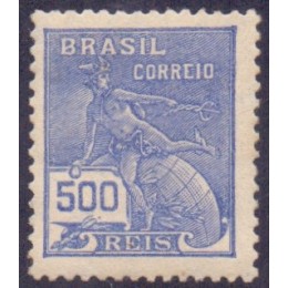 R-265 – NOVO GOMADO – PERFEITO (MINT) – 1929 – VOVÓ – AVIAÇÃO – 500 RÉIS – ULTRAMAR – FILIGRANA EUBRASIL – FILIGRANA ACRÓSTICA – SUPER SUPER RARO - RHM 1.300 UFS